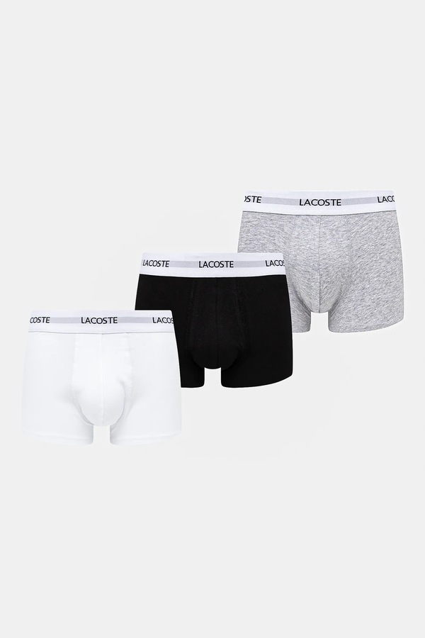 Облегающие боксеры мужские хлопковые с эластаном 3 шт. Lacoste цвет разноцветный