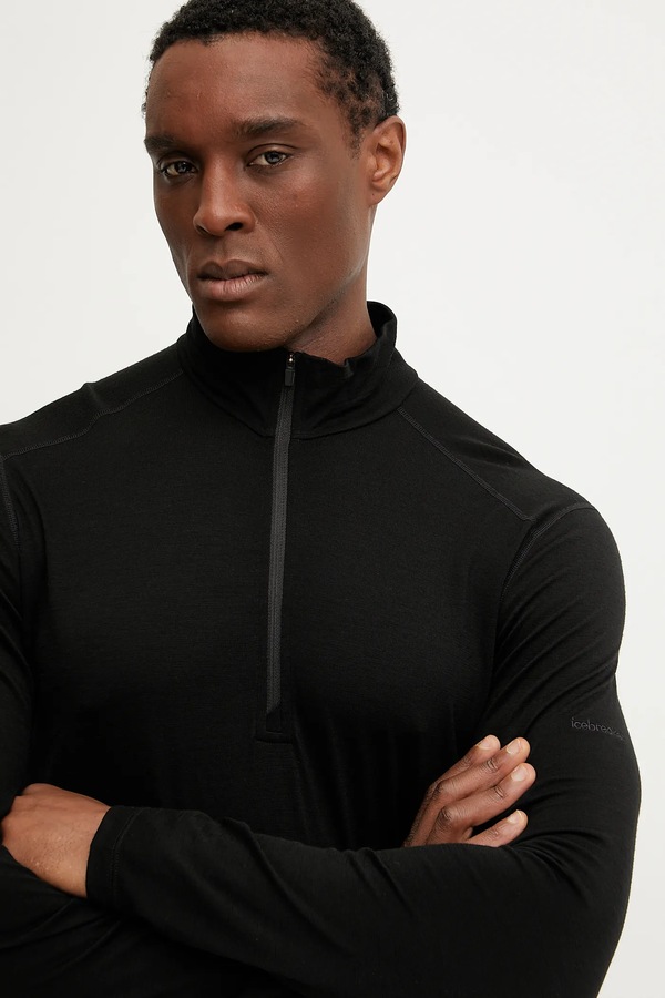 Функциональный лонгслив Icebreaker Merino 200 Oasis цвет черный фото 2