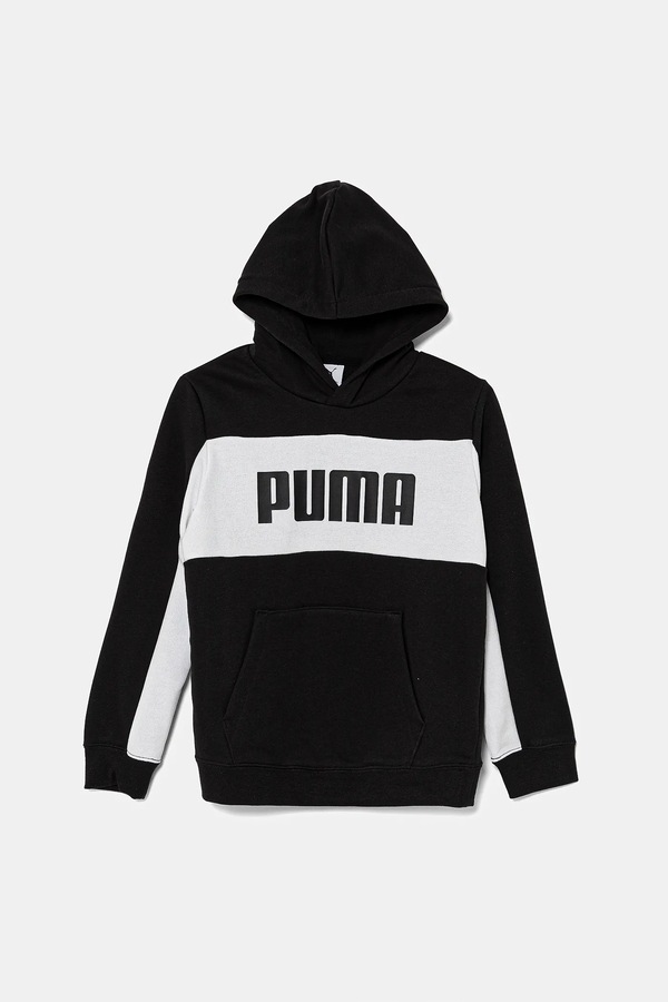Дитяча кофта Puma ESS BLOCK Hoodie TR колір чорний