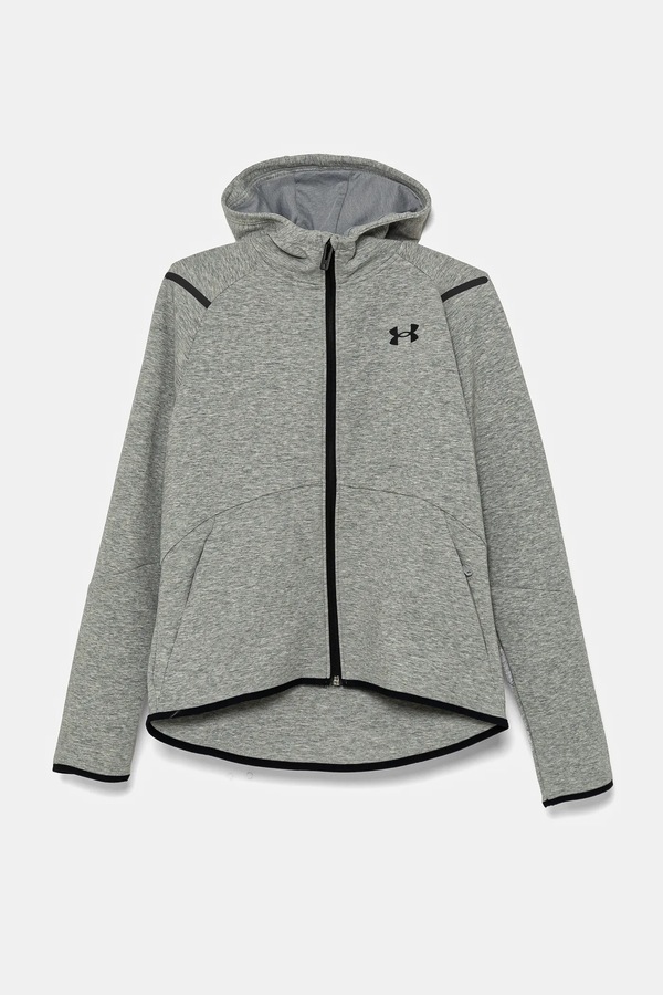 Дитяча кофта Under Armour Unstoppable Flc FZ колір сірий
