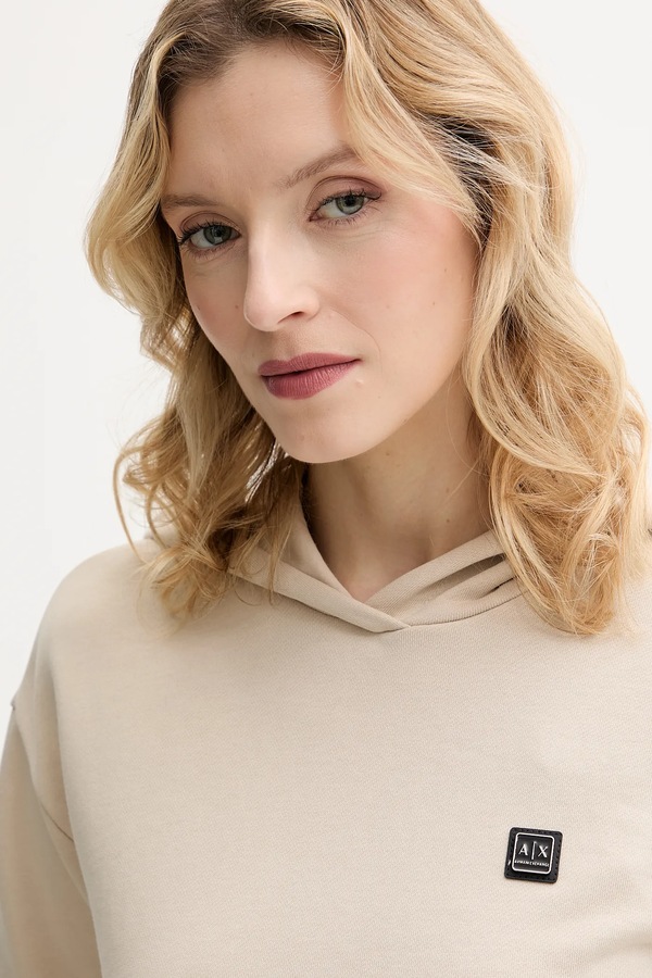 Кофта Armani Exchange колір бежевий фото 4