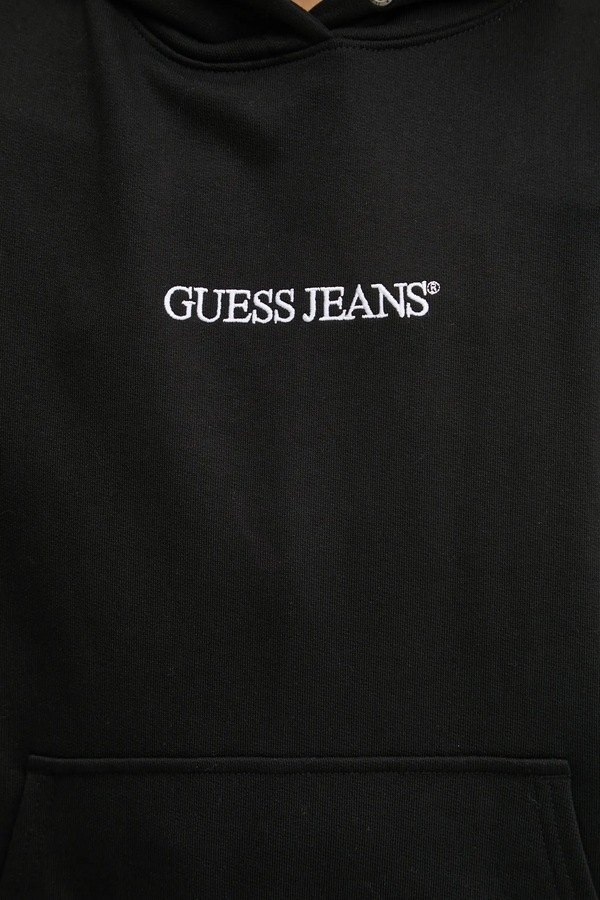 Бавовняна кофта Guess Jeans колір чорний фото 4