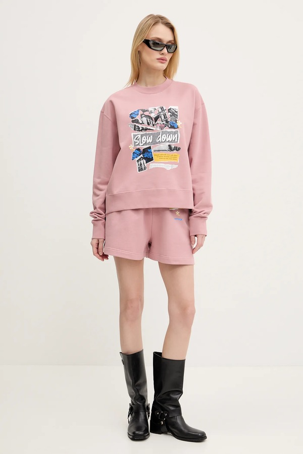 Бавовняна кофта Moschino Jeans колір рожевий