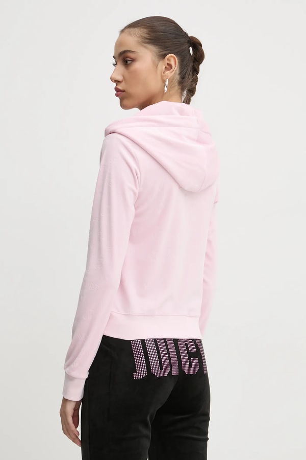 Велюрова кофта Juicy Couture колір рожевий фото 2
