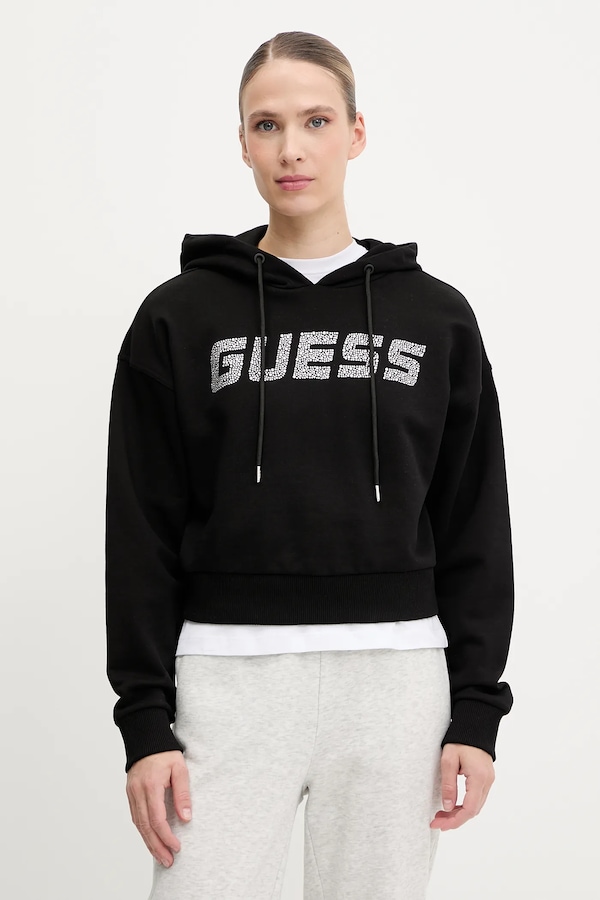 Хлопковая кофта Guess PRIMULA цвет черный