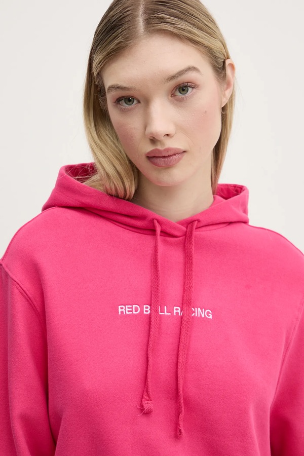 Кофта Red Bull Racing x Pepe Jeans CROPPED LOGO HOODY колір рожевий фото 4
