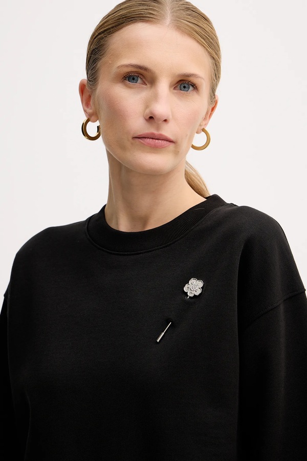 Бавовняна кофта Kenzo колір чорний фото 4