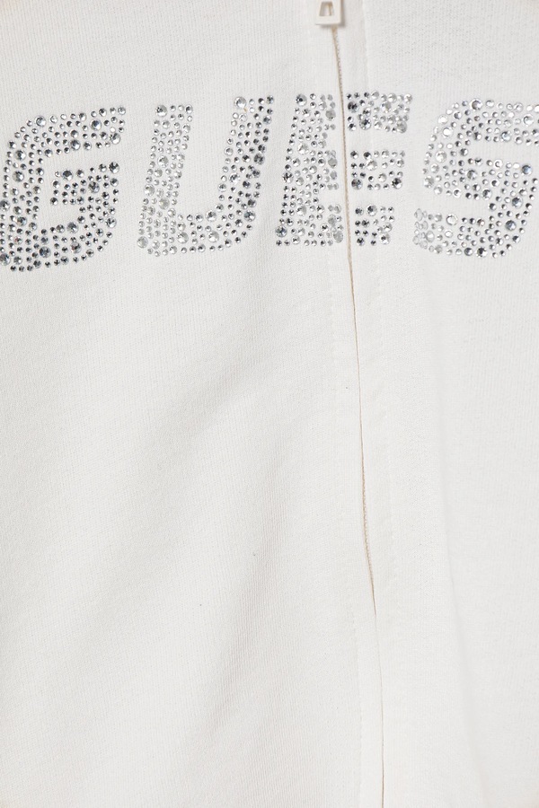 Дитяча бавовняна кофта Guess колір білий фото 2
