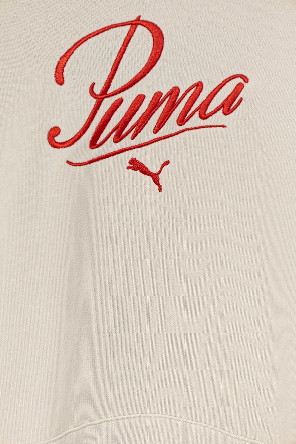 Дитяча кофта Puma ESS SCRIPT Hoodie TR колір бежевий фото 2