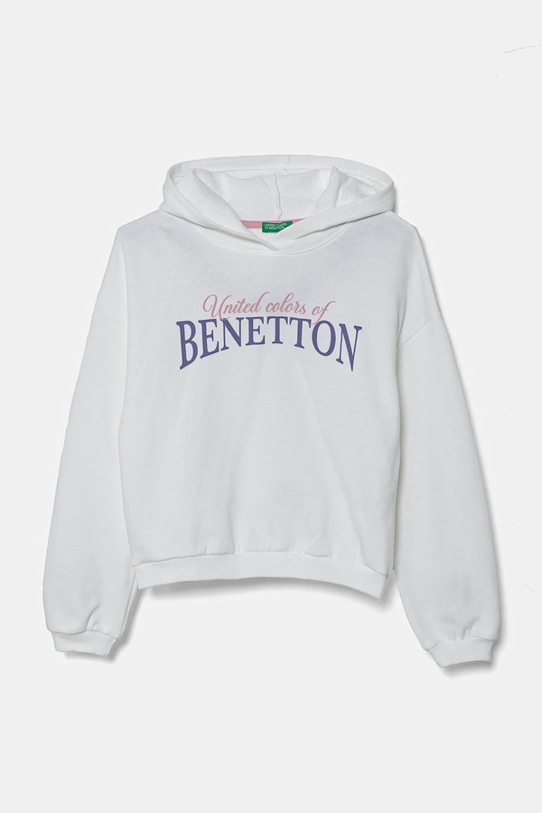 Дитяча бавовняна кофта United Colors of Benetton колір білий