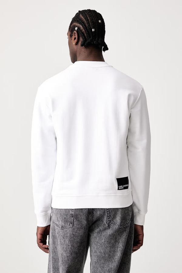 Кофта мужская с хлопком Karl Lagerfeld Jeans цвет белый фото 2