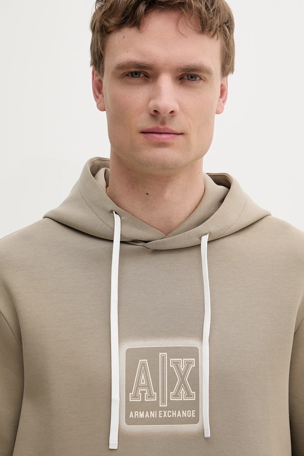 Кофта Armani Exchange цвет бежевый фото 2