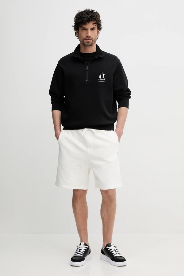 Кофта чоловіча з бавовною Armani Exchange колір чорний
