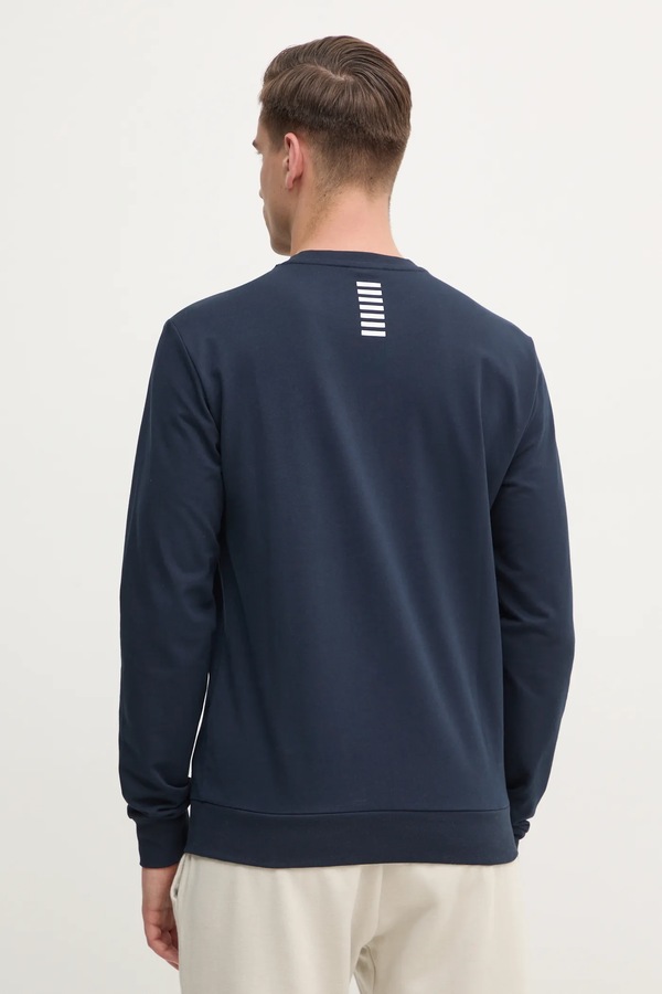 Кофта чоловіча бавовняна EA7 Emporio Armani колір темно-синій фото 2