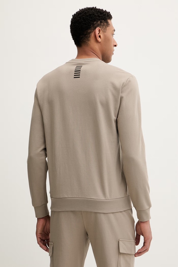 Кофта мужская хлопковая EA7 Emporio Armani цвет коричневый фото 2