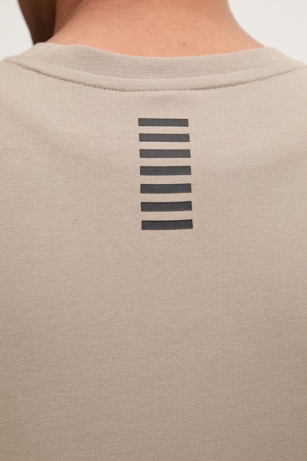 Кофта чоловіча бавовняна EA7 Emporio Armani колір коричневий фото 4
