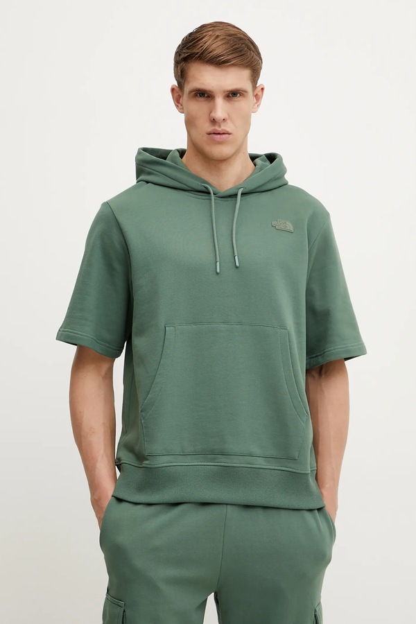 Бавовняна кофта The North Face Relaxed колір зелений