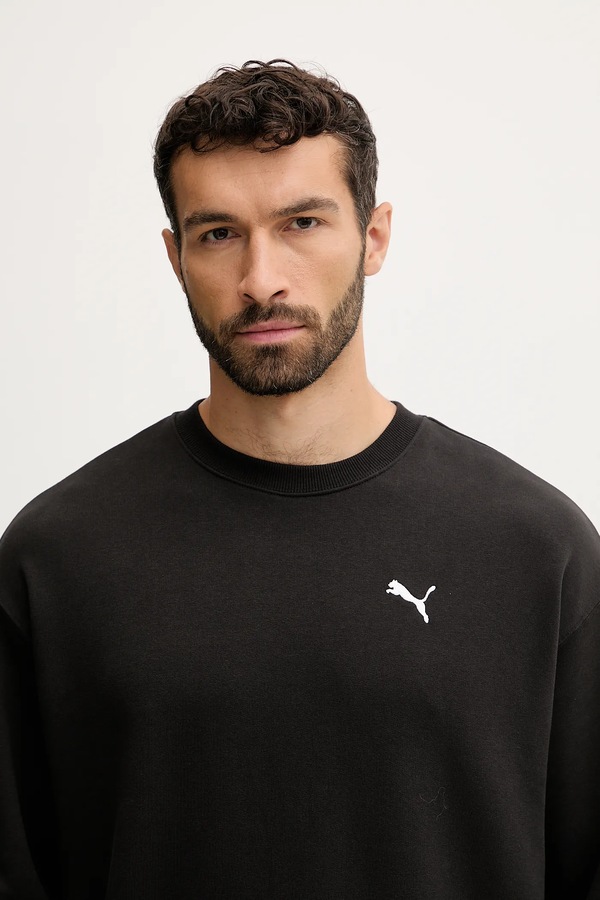 Бавовняна кофта Puma Wardrobe Essentials колір бежевий фото 4