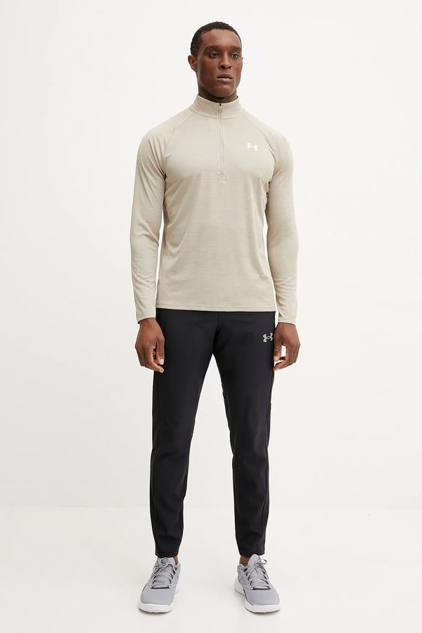 Кофта для тренувань чоловіча Under Armour колір бежевий фото 2