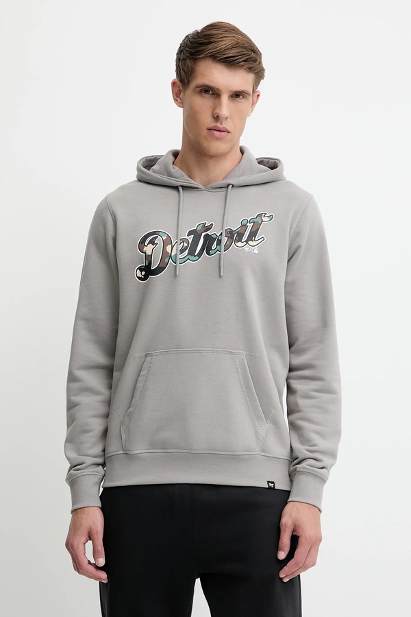 Кофта 47 brand MLB Detroit Tigers колір сірий