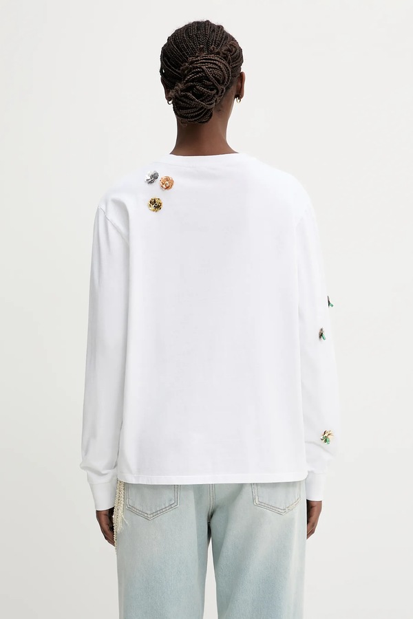 Бавовняний лонгслів coperni x Disney Mickey Long-Sleeved колір білий фото 2