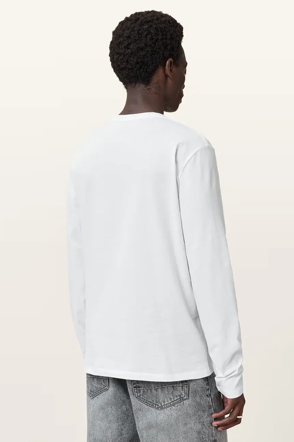 Хлопковый лонгслив AllSaints BRACE цвет серый фото 2