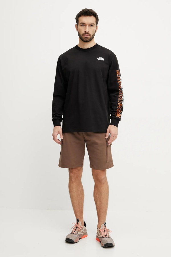 Бавовняний лонгслів The North Face TNF X NSE колір чорний фото 2