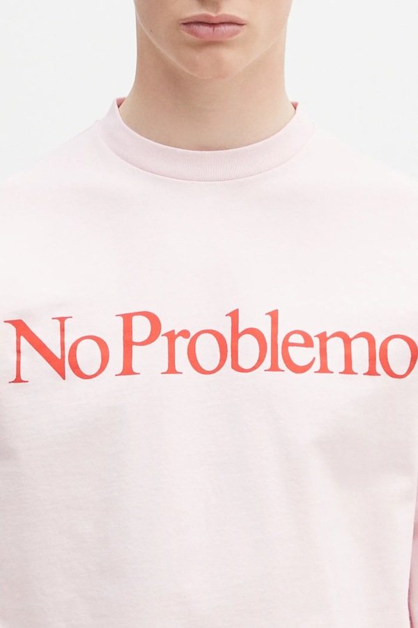 Бавовняний лонгслів No Problemo LS Tee колір рожевий фото 4