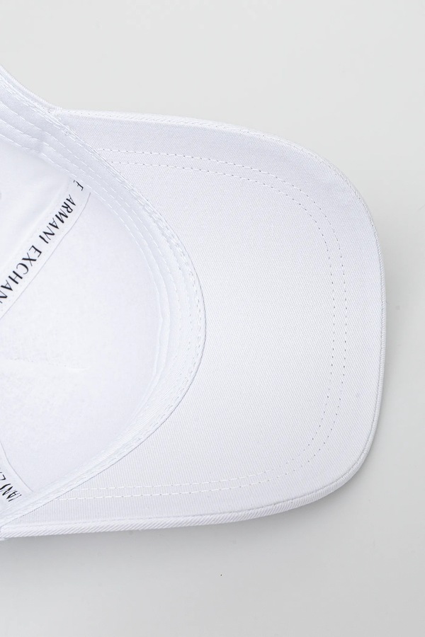 Бавовняна бейсболка Armani Exchange колір білий фото 4