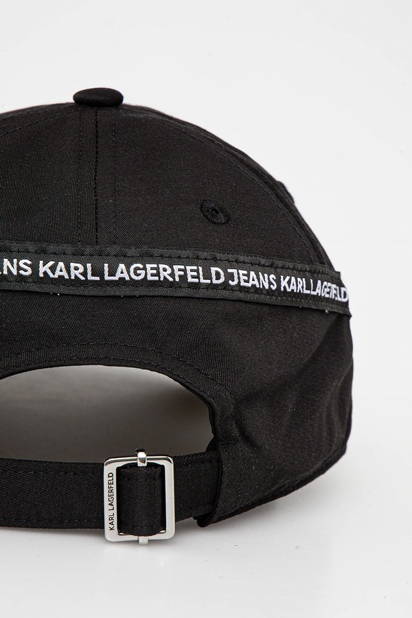 Кепка Karl Lagerfeld Jeans колір чорний фото 2