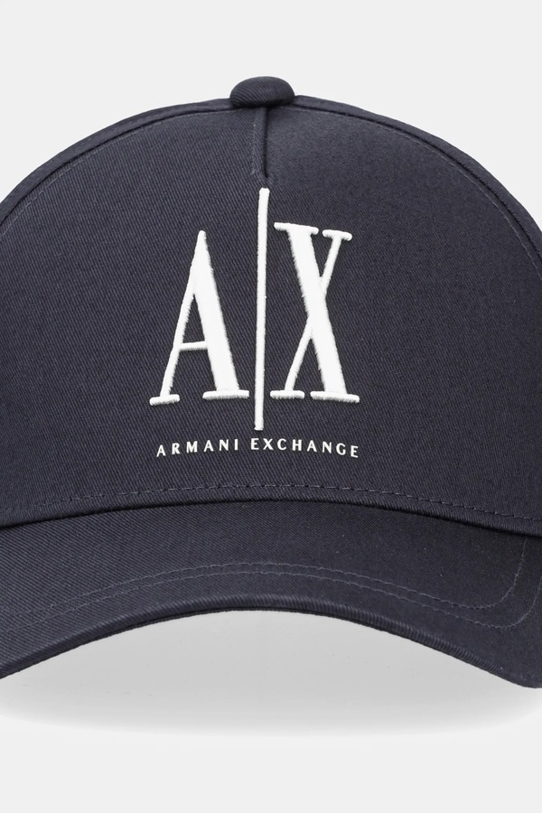 Хлопковая бейсболка Armani Exchange цвет черный