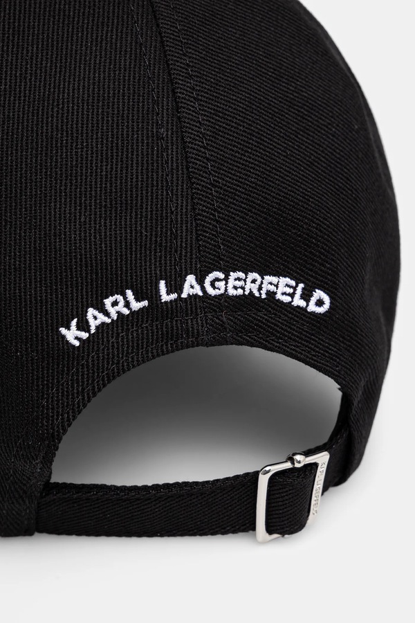 Хлопковая бейсболка Karl Lagerfeld K/ESSENTIAL цвет черный фото 2