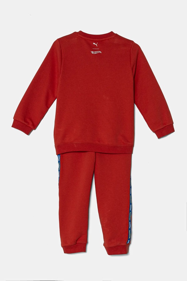 Детский спортивный костюм Puma X HOT WHEELS MINICATS Crew Set TR цвет красный