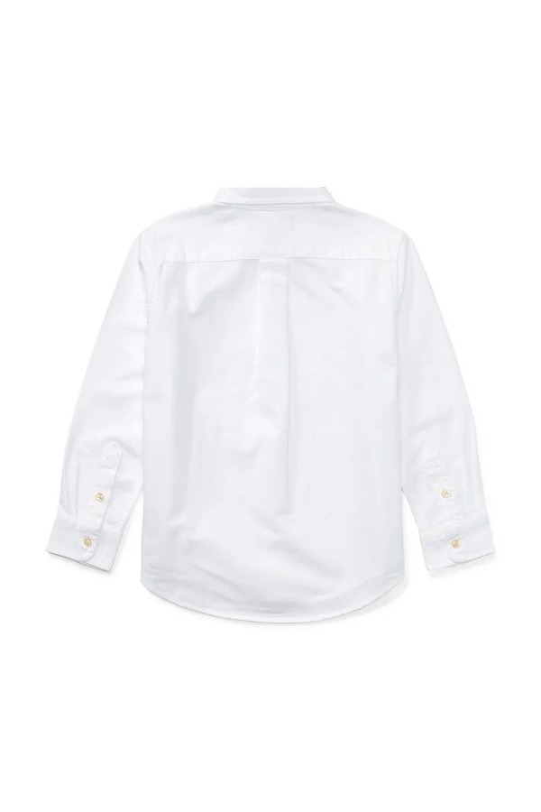 Дитяча бавовняна сорочка Polo Ralph Lauren колір білий фото 2