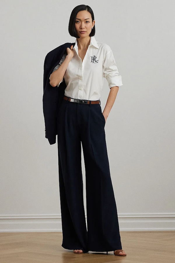 Хлопковая рубашка Lauren Ralph Lauren цвет белый фото 2