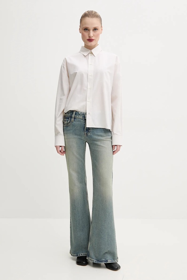 Бавовняна сорочка MM6 Maison Margiela колір бежевий