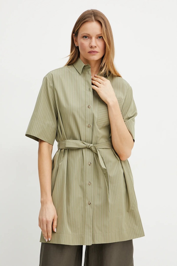 Бавовняна сорочка MM by Max Mara колір зелений