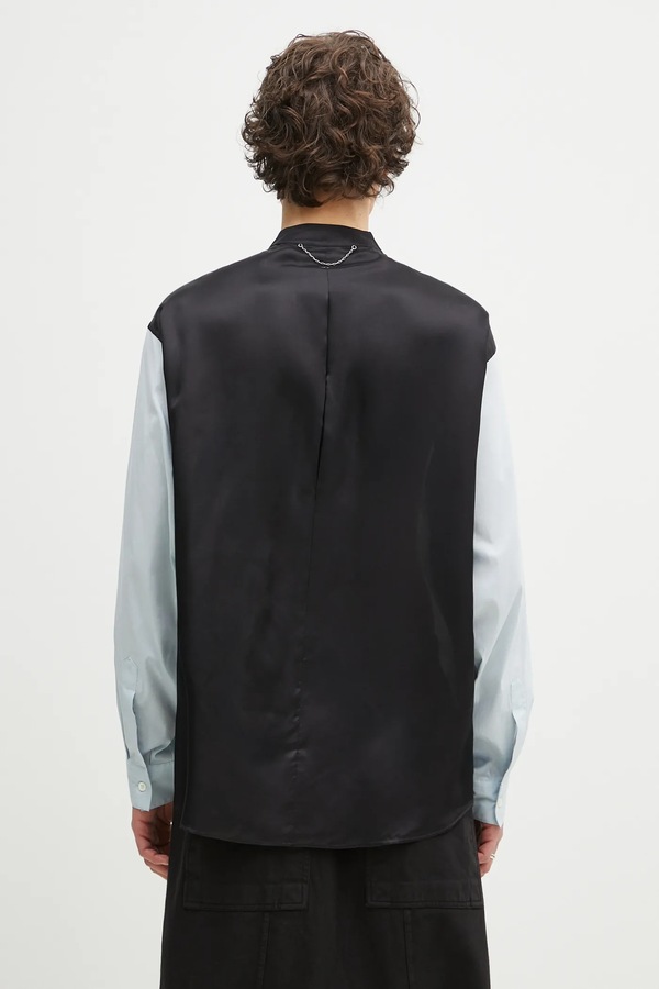 Сорочка чоловіча з бавовною MM6 Maison Margiela колір блакитний фото 3