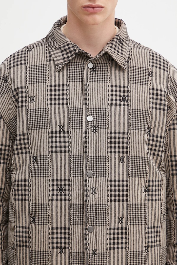 Куртка Daily Paper Quilted Shield Ls Shirt колір бежевий фото 4
