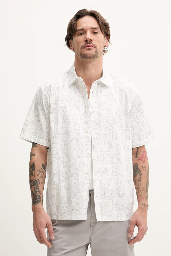 Бавовняна сорочка Resteröds Ron Shirt колір білий