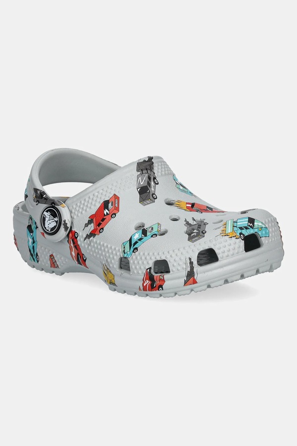 Шльопанці Crocs CLASSIC RACE CARS GRAPHIC CLOG KIDS колір сірий