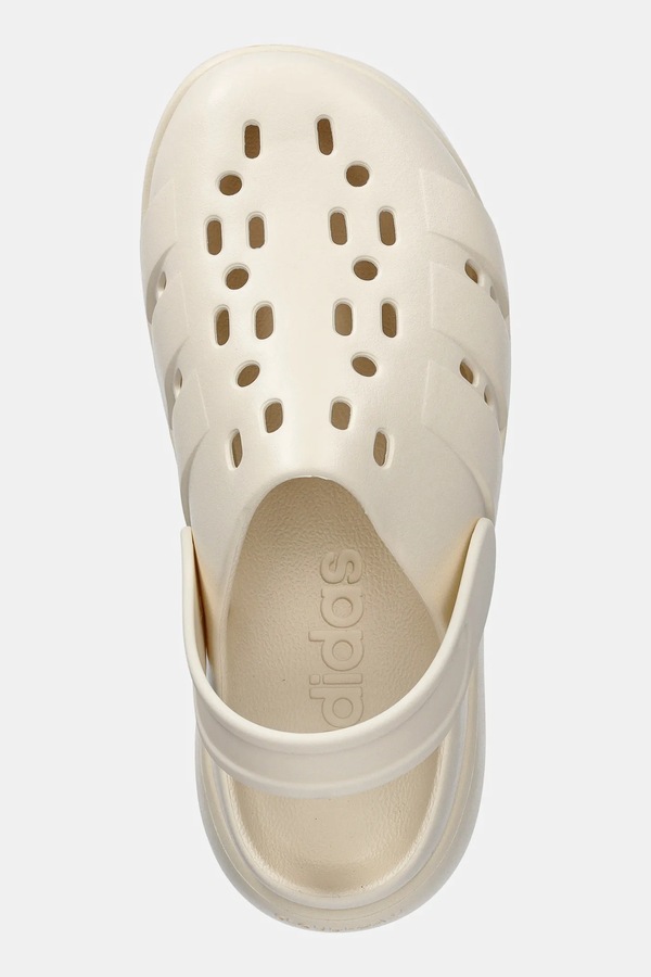 Шльопанці adidas Adilette Clog Platform колір бежевий фото 4