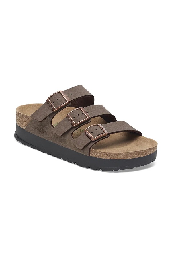 Шлепанцы Birkenstock Florida III Flex Platform Vegan x Papillio цвет коричневый