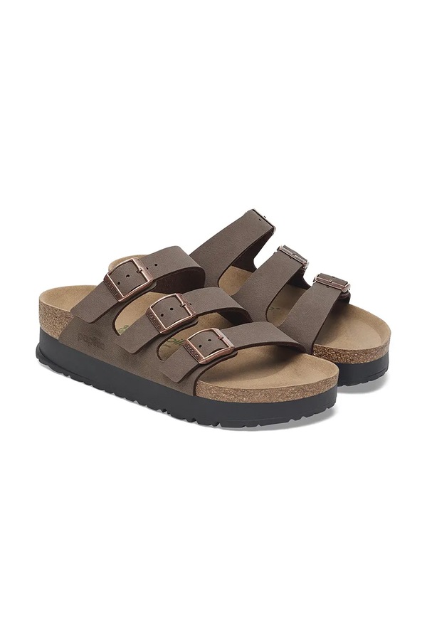 Шльопанці Birkenstock Florida III Flex Platform Vegan x Papillio колір коричневий фото 4