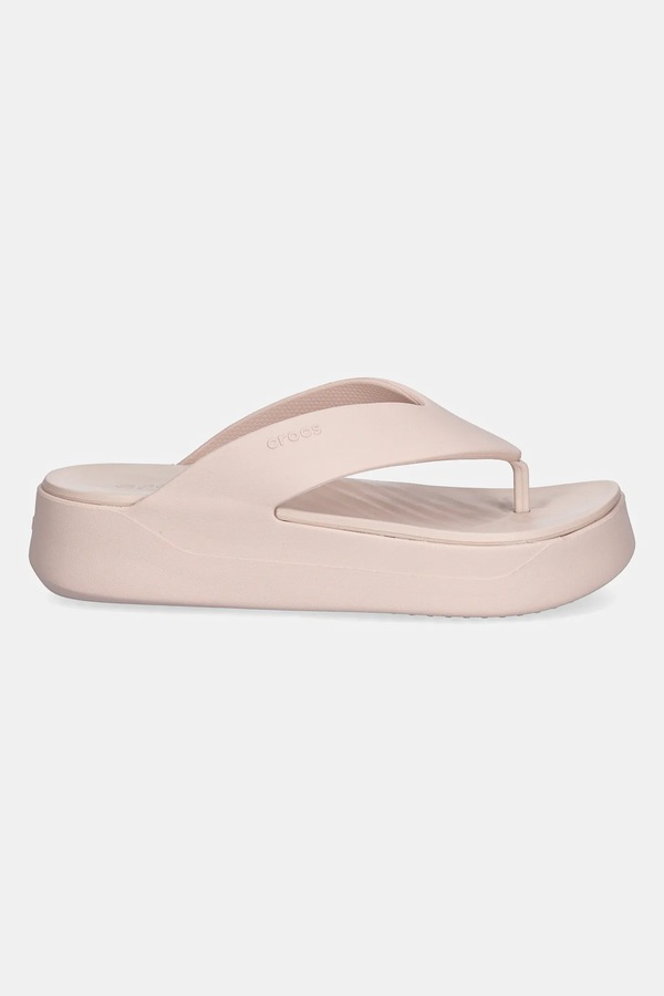 В'єтнамки Crocs Getaway Platform Flip колір бежевий