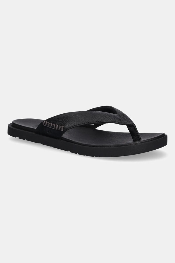 Кожаные вьетнамки UGG Seaside II Flip цвет черный