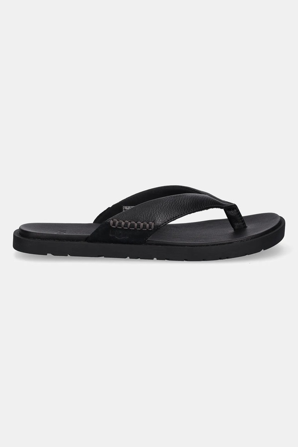 Кожаные вьетнамки UGG Seaside II Flip цвет черный