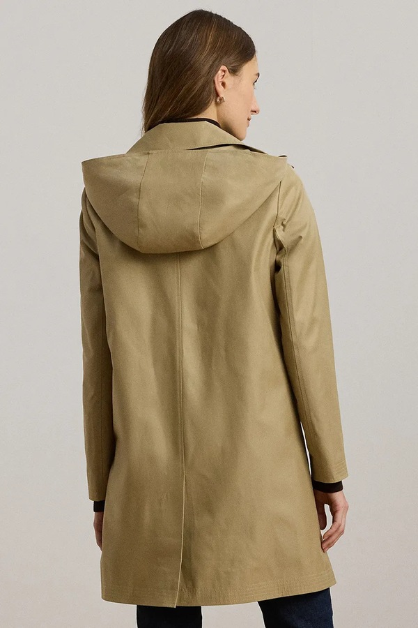 Пальто Lauren Ralph Lauren колір бежевий