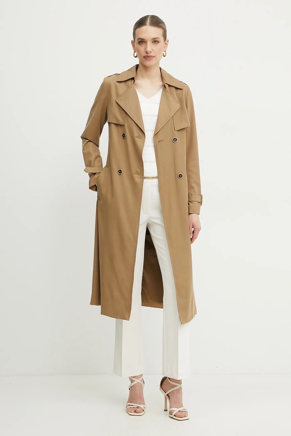 Тренч Guess колір зелений фото 2