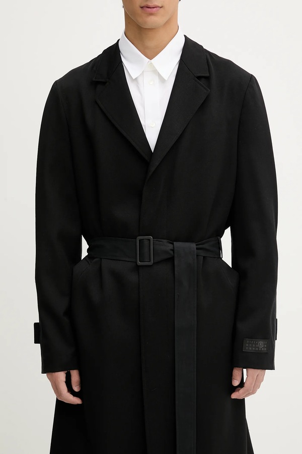 Тренч MM6 Maison Margiela колір чорний фото 4